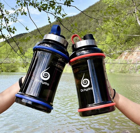 DR.HYDRO 64oz Half Gallon Water Bottle with Straw | Large Water Bottle - BPA Free Leakproof | Gym Water Bottle for Men | Daily Water Jug for Fitness and Outdoor Sports in Saudi Arabia