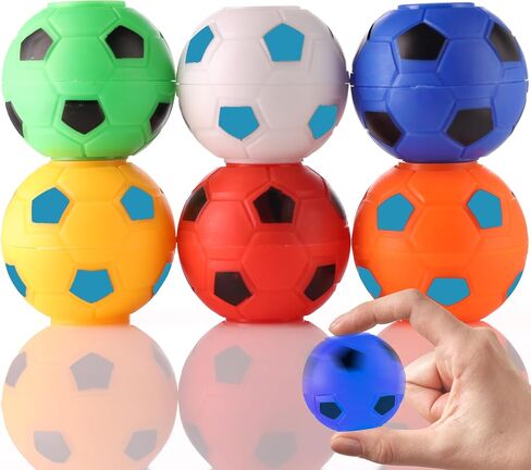 Spinner Balls 1.4''- Mini Fidget Spinner Soccer Balls - Soccer Party Favors Classroom Prizes - Sensory Toys for Kids 4-12 - Fidget Toy Gifts for Kids - Spinner Balls Bulk - 12pcs in Saudi Arabia