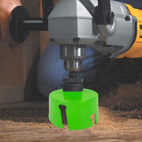 HLOFIZI 4-1/8" Carbide Tipped Hole Saw for 4 Inch Recessed Lights, and Dryer Vent, Cutting Hardwood, Drywall, Plaster, Ceiling Sheetrock, Fiberglass, 5X Faster, Green in Saudi Arabia