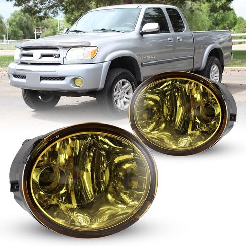 مصابيح الضباب لسيارة Toyota Tundra 2000-2006 (ليست لنماذج المصد الأمامي الفولاذي) 2001-2007 سيكويا مع لمبات 9006 12V 51W استبدال مصابيح القيادة متضمنة طقم أسلاك ومفتاح - زوج واحد (عدسة دخان) in Kuwait
