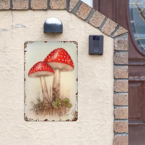 Vintage Mushrooms Metal Tin Sign Funny Mushroom Tin Sign Do What Makes You Happy Black Cat Signs Wall Decor Mushroom Kitchen Decor Poster Hotel Office Bedroom Living Room Cafes Wall Decor 8x12 Inch in Saudi Arabia