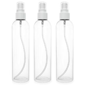 BRIGHTFROM Fine Mist Spray Bottles 8 oz, Empty Refillable Containers - Essential Oils, Disinfectant Spray, Water - Pack of 3