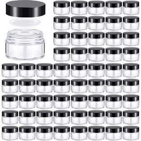 Domensi 95 Pcs 1 oz Glass Jars with Lids Bulk Round Glass Cosmetic Jars Lids 1 oz Small Travel Containers with Inner Liner for Lotions Powders Ointments Sample Cream(Bean Green,black)