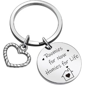 ZQEOU Roommates Keyring Funny Chum Jewelry For Women Roomate Birthdays Keychain Sister Keychain