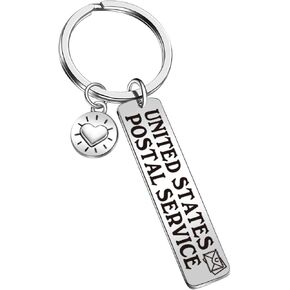 JIUSHUN Post Office Keychain Postman Keychain Postman Retirement Jewelry Office Party Gift Colleague Gift