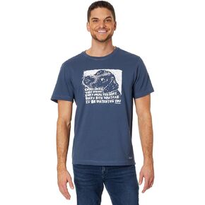 Life is Good Black Snack Dog Short Sleeve Crusher™ Tee