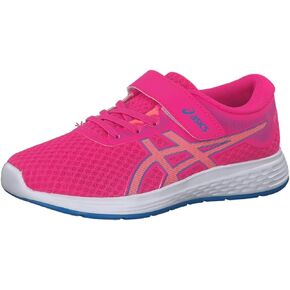 ASICS Patriot 11 PS Kids Running Shoes, Pink Glo/Sun Coral, 3 Little Kid