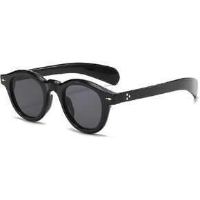 JOVAKIT Trendy Round Sunglasses for Women Men 90s Retro Vintage Classic Fashion Round Frame Sun Glasses Black Shades in Kuwait