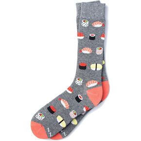 Men's Hipster Sushi Addict Contemporary Novelty Crew Dress Socks