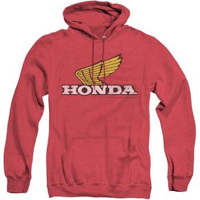 Trevco Honda Yellow Wing Logo Unisex Adult Pull-over Heather Hoodie