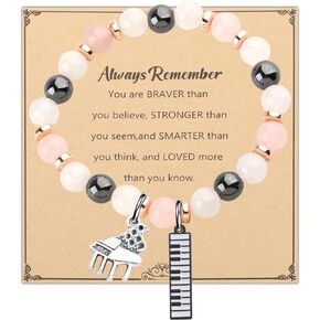WSNANG Piano Gifts Piano Keys Pendant Bracelet Piano Jewelry Piano Lover Gift Piano Player Gifts for Women Pianist Gift