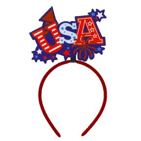 Independence Day Headband 4th Of July Hairband Head Accessories Fringe Star Flag Heart Design Patriotic Head Wear Gifts Head Bands for Women's Hair Photo Props Headdress July Fourth Hair Supplies