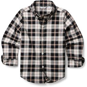 Janie and Jack Boys' Brushed Plaid Button-up Shirt (Toddler/Little Big Kid)