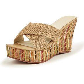 getmorebeauty Wedge Sandals for Women Casual Summer Slide Platform Sandals