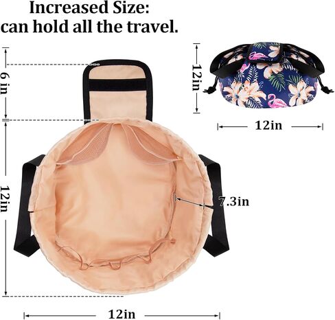 Large Barrel Drawstring Makeup Bag,Travel Makeup Bag,Portable Cosmetic Bag Make Up Organizer Bag for Travel Accessories Essentials and Hair Product,Gifts for Women Girls(dog makeup bag) in Saudi Arabia
