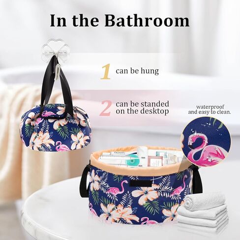 Large Barrel Drawstring Makeup Bag,Travel Makeup Bag,Portable Cosmetic Bag Make Up Organizer Bag for Travel Accessories Essentials and Hair Product,Gifts for Women Girls(dog makeup bag) in Saudi Arabia