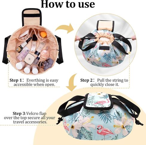 Large Barrel Drawstring Makeup Bag,Travel Makeup Bag,Portable Cosmetic Bag Make Up Organizer Bag for Travel Accessories Essentials and Hair Product,Gifts for Women Girls(dog makeup bag) in Saudi Arabia