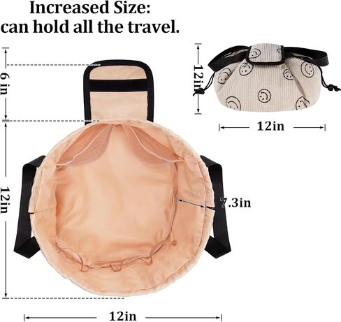 Large Barrel Drawstring Makeup Bag,Travel Makeup Bag,Portable Cosmetic Bag Make Up Organizer Bag for Travel Accessories Essentials and Hair Product,Gifts for Women Girls(dog makeup bag) in Saudi Arabia