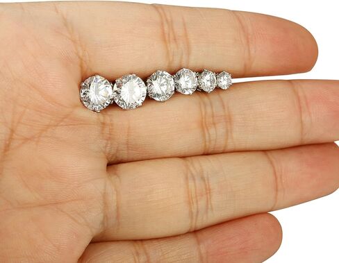 LOYALLOOK 6 أزواج من الفولاذ المقاوم للصدأ مكعب زركونيا شفاف أقراط أذن للنساء 3-8 مم in Kuwait