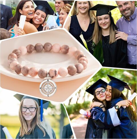 Shonyin Graduation Gifts for Her 2024, Compass Bracelet 5th 8th 6th College Law Middle High School Master Degree Nurse Phd Graduation Jewelry Gifts for Girls Daughter Best Friend in Kuwait