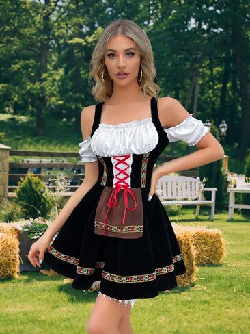 أزياء JMXITI Oktoberfest فساتين النساء المثيرة لمهرجان أكتوبر التقليدية 2023 ملابس مهرجان أكتوبر لمهرجان أكتوبر الألماني البافاري in Kuwait