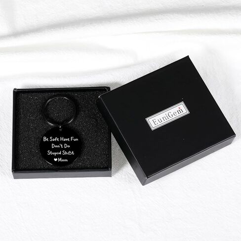كن آمنًا، استمتع بالمرح، لا تفعل غبي St Love Mom Keychain لابن ابنة، هدايا عيد الحب للمراهقين، الأولاد والبنات، تخزين المواد، هدايا التخرج لعيد الميلاد له، هدايا سخرية للسائق الجديد in Saudi Arabia