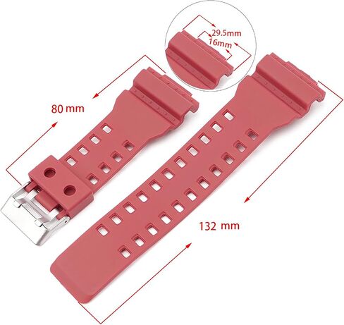 16 ملم حزام ساعة مطاطي من الفولاذ المقاوم للصدأ مشبك بديل كاسيو للرجال G-Shock GD-100/GD-110/GD120/GA-100/GA-110/GW-8900 in Kuwait