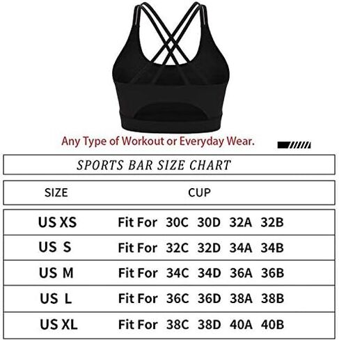 حمالة صدر رياضية من LUREME للنساء بظهر متقاطع مع أكواب قابلة للإزالة (sb000001) in Kuwait