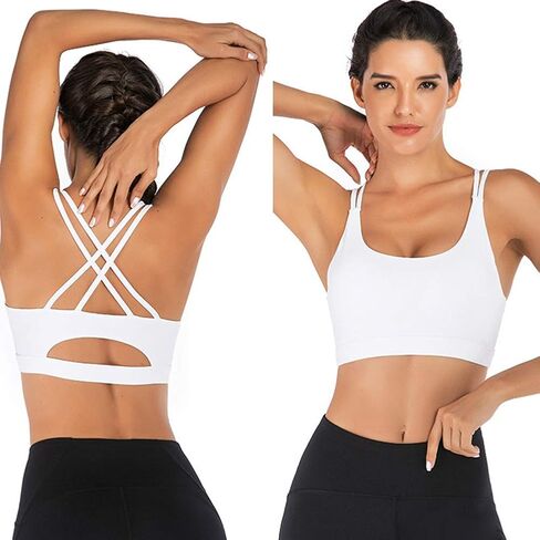 حمالة صدر رياضية من LUREME للنساء بظهر متقاطع مع أكواب قابلة للإزالة (sb000001) in Kuwait