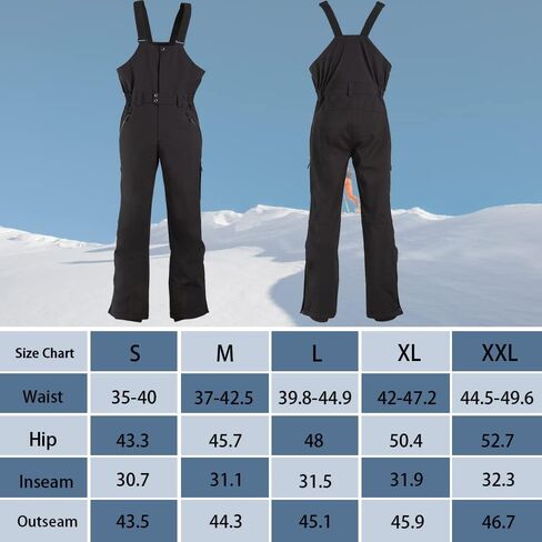 ك.إي.ج. سراويل الثلج مريلة الثلج سراويل التزلج للرجال بدلة الثلج مرايل مقاومة للماء مبطنة بالصوف الثلجي سراويل شتوية معزولة in Kuwait