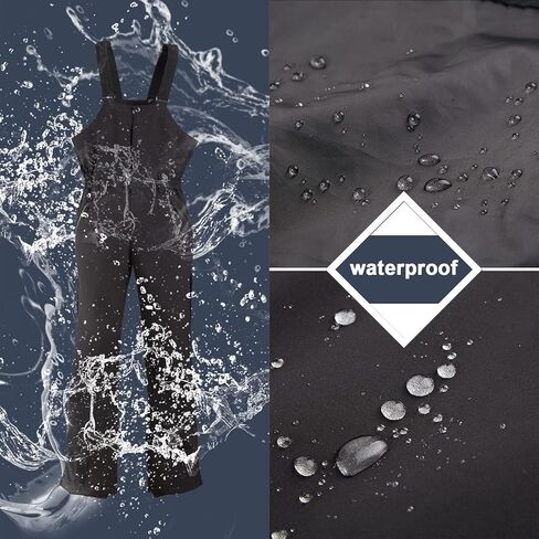 ك.إي.ج. سراويل الثلج مريلة الثلج سراويل التزلج للرجال بدلة الثلج مرايل مقاومة للماء مبطنة بالصوف الثلجي سراويل شتوية معزولة in Kuwait