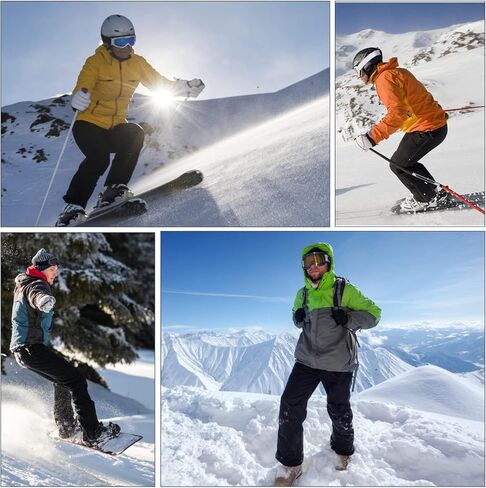 ك.إي.ج. سراويل الثلج مريلة الثلج سراويل التزلج للرجال بدلة الثلج مرايل مقاومة للماء مبطنة بالصوف الثلجي سراويل شتوية معزولة in Kuwait