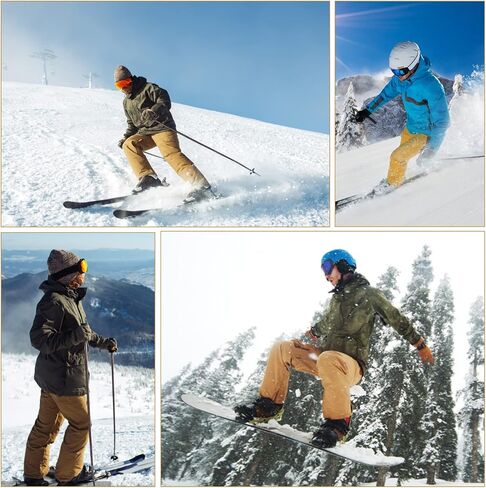 ك.إي.ج. سراويل الثلج مريلة الثلج سراويل التزلج للرجال بدلة الثلج مرايل مقاومة للماء مبطنة بالصوف الثلجي سراويل شتوية معزولة in Kuwait