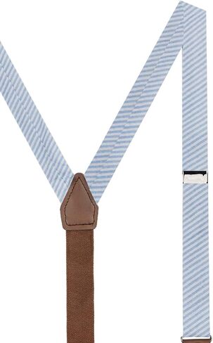 Jacob Alexander Boys' Seersucker Striped Pattern Suspenders in Saudi Arabia