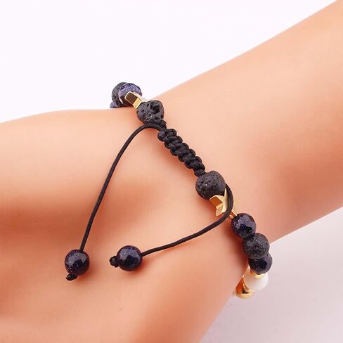 Harry and Henry 2 Pcs Solar System Bracelet for Women Men Planet Bracelet Adjustable Natural Stone Beads Bracelet Bangle Gifts Stretch Bracelet Christmas Gifts 2023 in Saudi Arabia