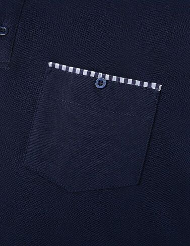 GHYUGR Men's Polo Shirts Short Sleeve Slim Fit Polo Casual Plaid Splice T-Shirts in Saudi Arabia