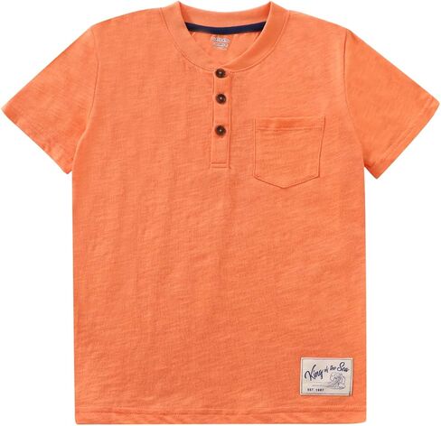 GLASH Kids Boys Henley Shirts with Pocket 3-Pack Short Sleeve Tshirts 3-14yrs in Kuwait