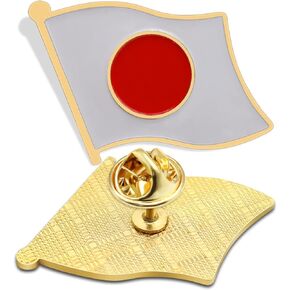 2/12/50/100Pcs Japan Flag Lapel Pins Bulk Enamel Souvenir- Metal Japanese Brooch Badge for Men Women Clothes Bags Hats