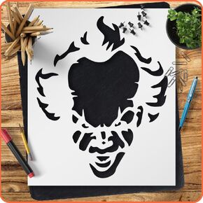 Plastic Stencil Evil Clown for DrawingF