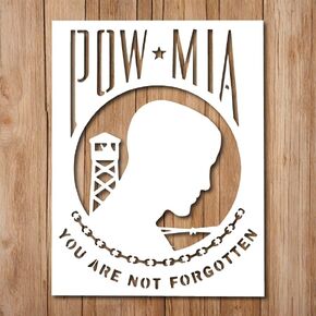 1 Pc - POW MIA Stencil - Military Veteran US Army Patriotic Stencils Reusable for Painting on Wood, Glass, Wall, Rock, Walls, Glassware, Canvas - Military Veteran US Army Patriotic Stencil (5x6)