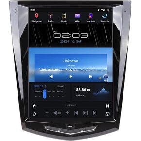 Qualcomm Android 11 Car Radio for Cadillac ATS CTS XTS SRX Escalade 2015-2018 Stereo Upgrade Tesla Style Dash IPS Touch Screen Android Auto GPS Navigation Head Unit Audio Multimedia Player