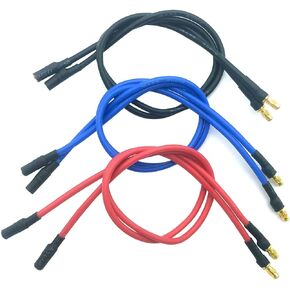 6pcs 3.5mm Banana Gold Bullet Connector Extension Cable RC Brushless Motor ESC Extension Cable Wire RC Carb Parts (16AWG 30CM)