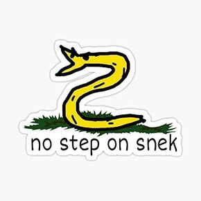 WSQ No Step On Snek Gadsden Don't Tread On Me Vinyl Sticker Decal - 5 Inches - for Car Truck SUV Van Window Bumper Wall Laptop Tablet Cup Tumbler and Any Smooth Surface