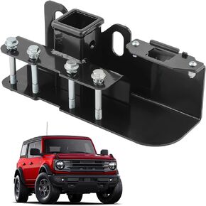 maXpeedingrods 2 Inch Rear Trailer Hitch Receiver Kit for Ford Bronco 2021-2024 4WD 2 Door 4 Door 2" Rear Bolt On Receiver Tow Hitch with Bracket Class 3