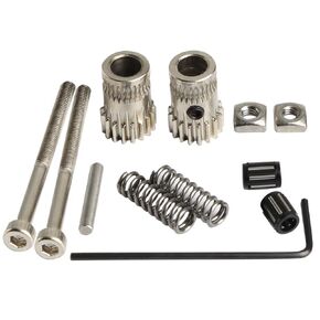 3D Printer Accessories MK2/MK2.5/MK3 Parts Extruder Driving Gear Kit Dual Gears Steel Pulleys Kit Gears Extrusion Wheel for Prus i3 DIY