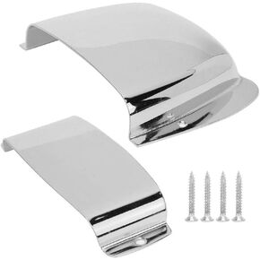 Zinc Alloy Pickup Bridge Cover Set, Gold/Silver/Black Bass Protective Cover Replacement for Electric Bass Guitar(Silver)