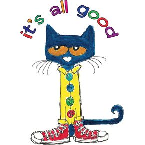 Kids Bedroom Nursery Pete The Cat Decal Home Art Picture Book Cat Design Vinyl Wall Decal | Adhesive Living Room Cartoon Cat Character Decor Vinyl Wall Decoration Sticker (14"x20")