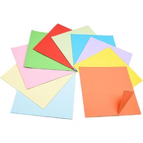 ورق أوريجامي، 100 ورقة، 10 ألوان، ورق مربع قابل للطي مقاس 2.75 بوصة، ورق ملون على الوجهين. ورق مربع سهل الطي للتدريب على المبتدئين ودروس الحرف المدرسية