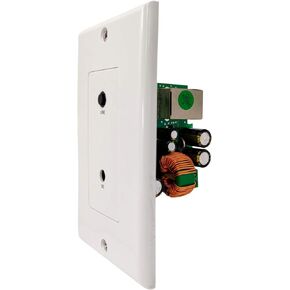 Earthquake Sound BTA-250 Three Input in-Wall 2-Channel Stereo Amplifier | Power Over Ethernet (PoE) and Balanced Audio in with Cat 5/6 Support