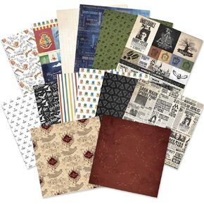 Paper House Productions Harry Potter 12" x 12" 14-Sheet Decorative Double Sided Paper Pack for Scrapbooking and Crafts - Icons